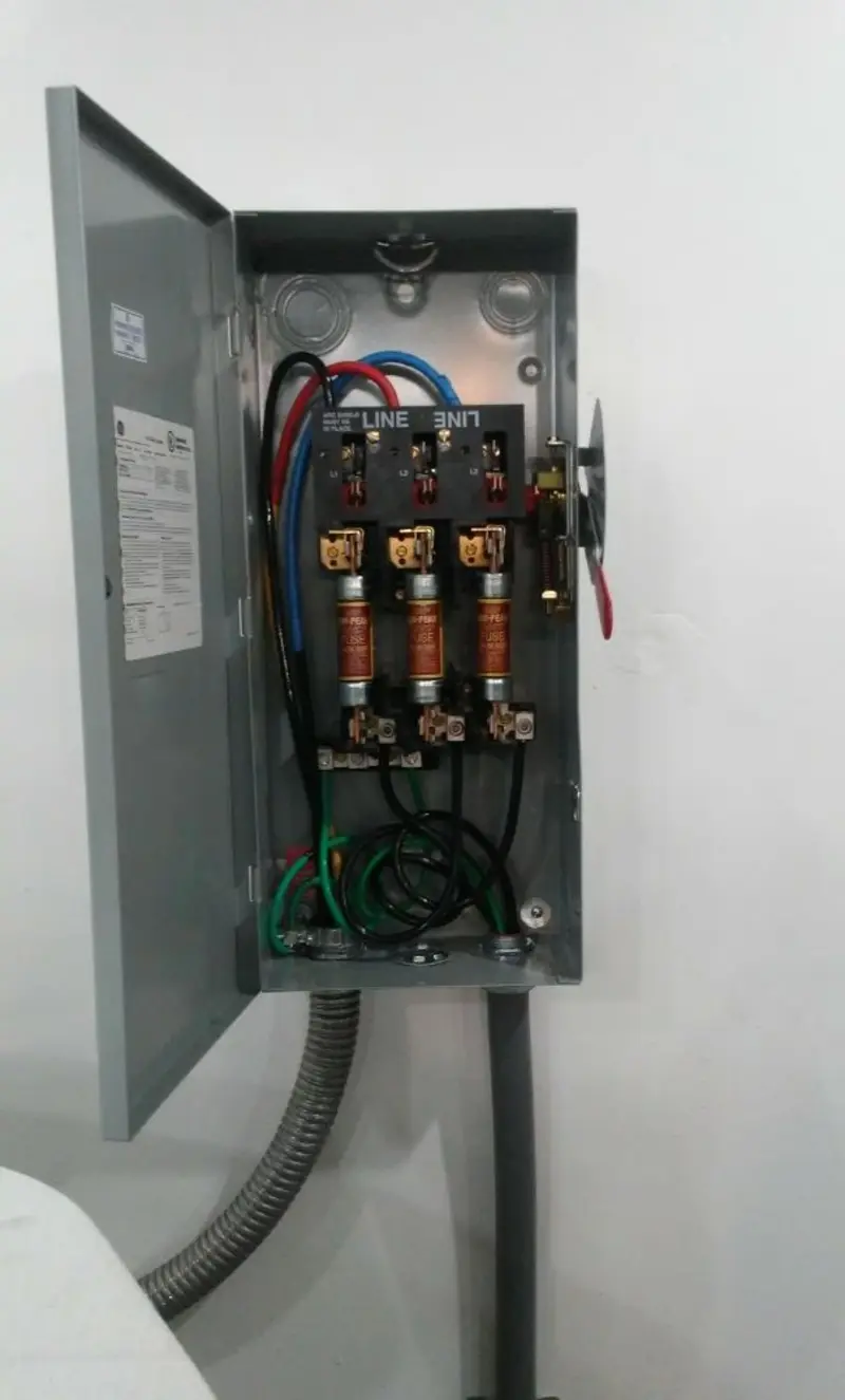 Three-phase disconnect switch installed for Electrical Wiring & Rewiring in Florence